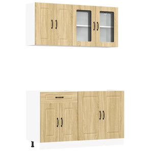 vidaXL 4-Piece Kitchen Cabinet Set Kalmar Sonoma Oak Engineered Wood
