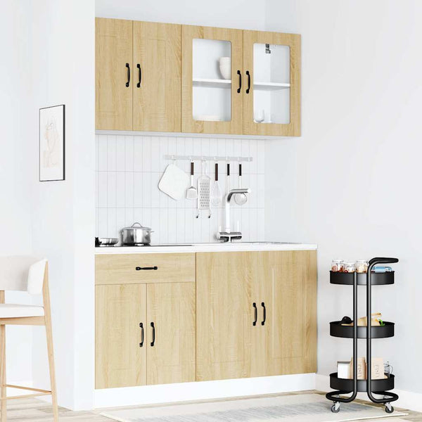 vidaXL 4-Piece Kitchen Cabinet Set Kalmar Sonoma Oak Engineered Wood
