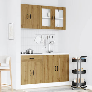 vidaXL 4-Piece Kitchen Cabinet Set Kalmar Artisan Oak Engineered Wood