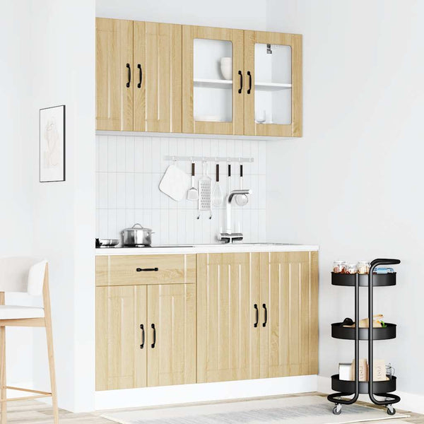vidaXL 4-Piece Kitchen Cabinet Set Lucca Sonoma Oak Engineered Wood
