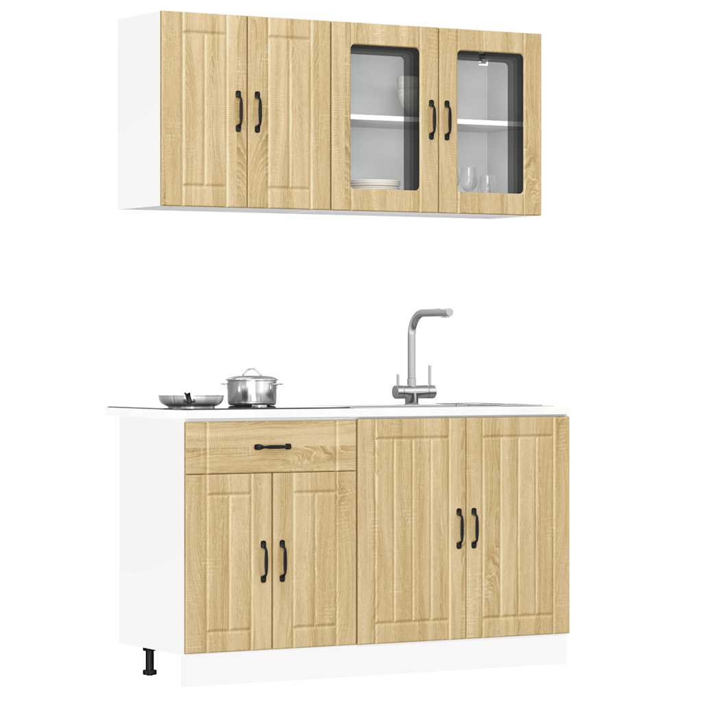 vidaXL 4-Piece Kitchen Cabinet Set Lucca Sonoma Oak Engineered Wood