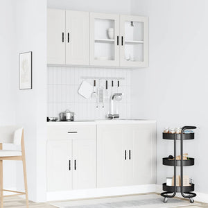 vidaXL 4-Piece Kitchen Cabinet Set Porto White Engineered Wood