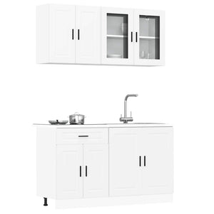 vidaXL 4-Piece Kitchen Cabinet Set Porto White Engineered Wood
