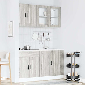vidaXL 4-Piece Kitchen Cabinet Set Porto Grey Sonoma Engineered Wood