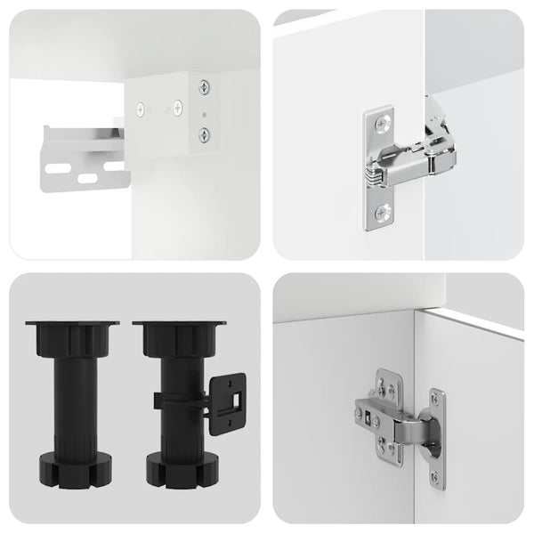 11-teiliges Küchenschrank-Set Weiß