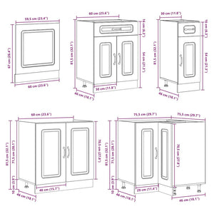 11-teiliges Küchenschrank-Set Weiß