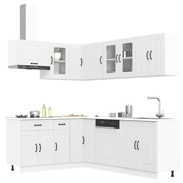 11-teiliges Küchenschrank-Set Weiß