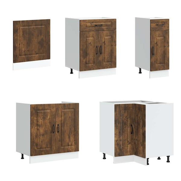 11-tlg Küchenschrank-Set Räuchereiche