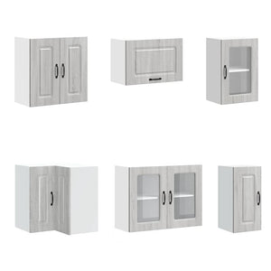 11-tlg Küchenschrank Set Grau Sonoma