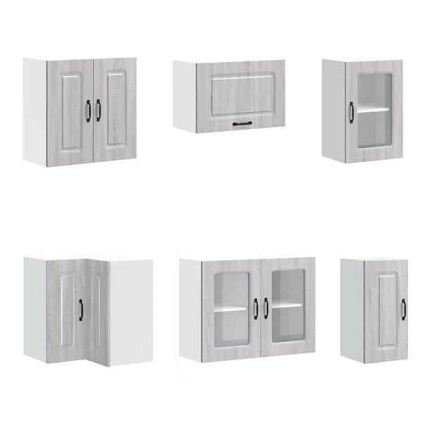11-tlg Küchenschrank Set Grau Sonoma
