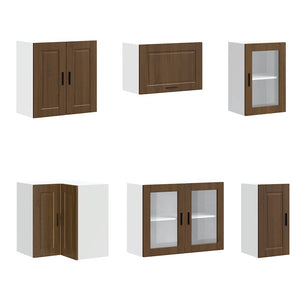 11-teiliges Küchenschrank-Set Braun Eiche
