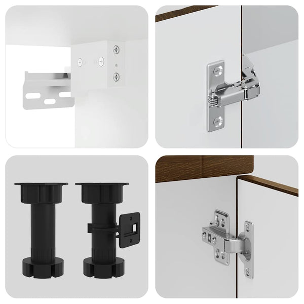 11-teiliges Küchenschrank-Set Braun Eiche