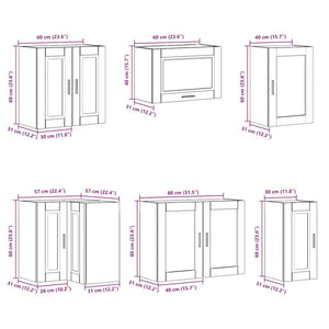 11-tlg Küchenschrank Set Artisan-Eiche