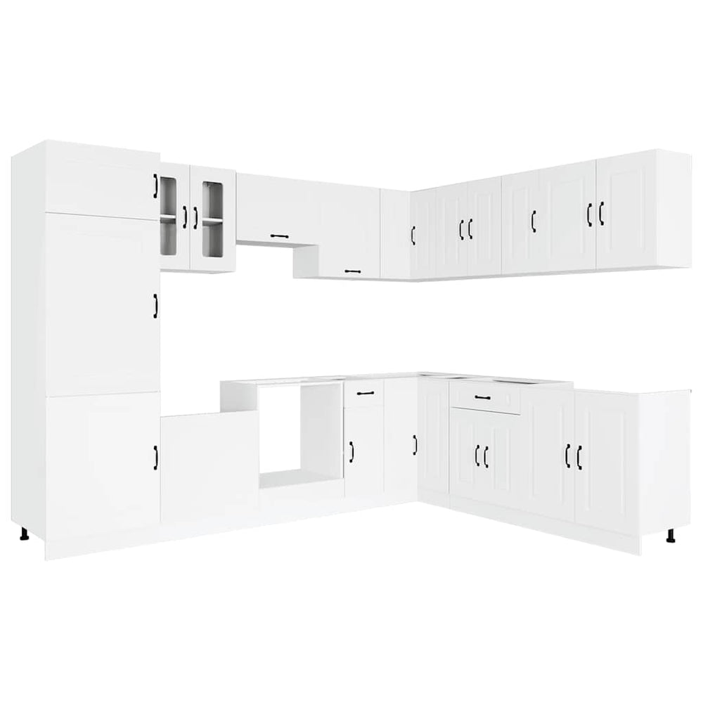 14-tlg Küchenschrank Set Weiß