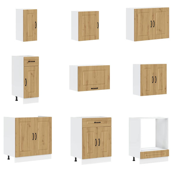 14-tlg Küchenschrank-Set Artisan Eiche