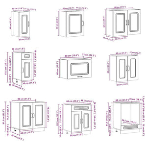 14-tlg Küchenschrank-Set Artisan Eiche
