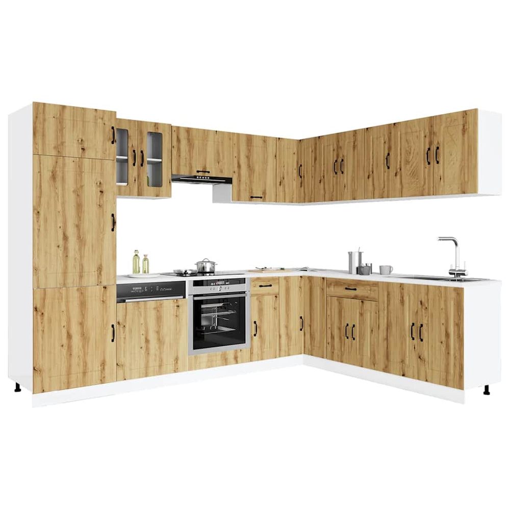 14-tlg Küchenschrank-Set Artisan Eiche