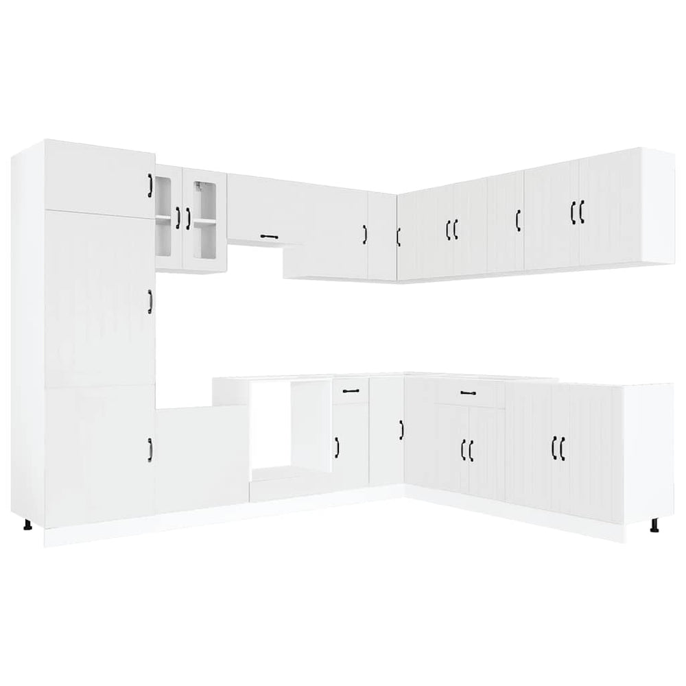 14-tlg. Küchenschrank-Set Weiß