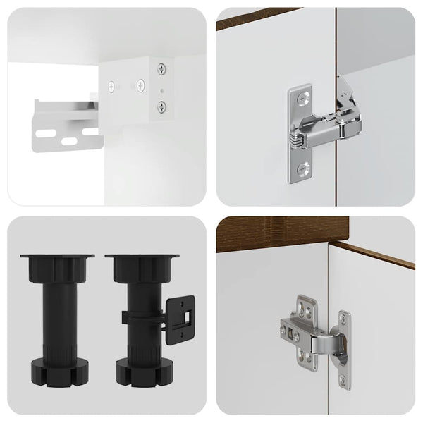 14-teiliges Küchenschrank-Set Lucca Eiche Braun