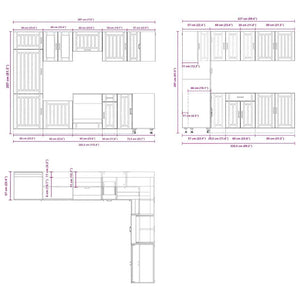 14-tlg. Küchenschrank Set Artisan Eiche
