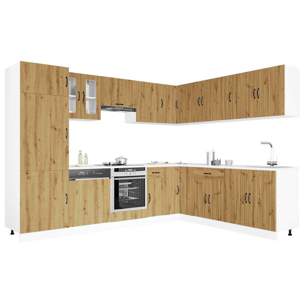 14-tlg. Küchenschrank Set Artisan Eiche