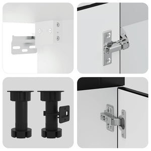14-tlg Küchenschrank Set Schwarz