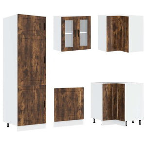 14-teiliges Küchenschrank-Set Räuchereiche