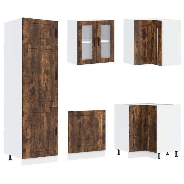 14-teiliges Küchenschrank-Set Räuchereiche