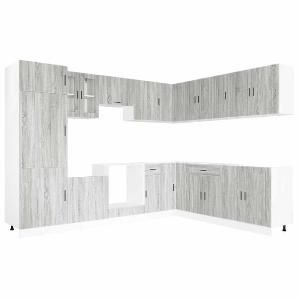 14-teiliges Küchenschrank-Set Grau Sonoma
