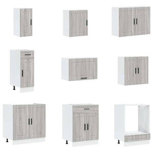 14-teiliges Küchenschrank-Set Grau Sonoma