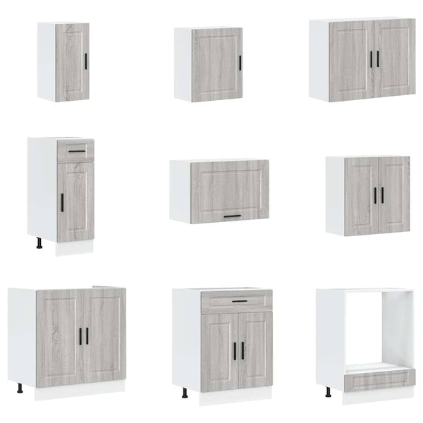 14-teiliges Küchenschrank-Set Grau Sonoma