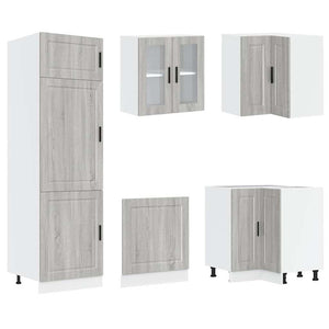 14-teiliges Küchenschrank-Set Grau Sonoma