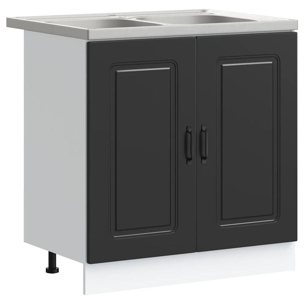Küchenschrank Kalmar Schwarz 80cm