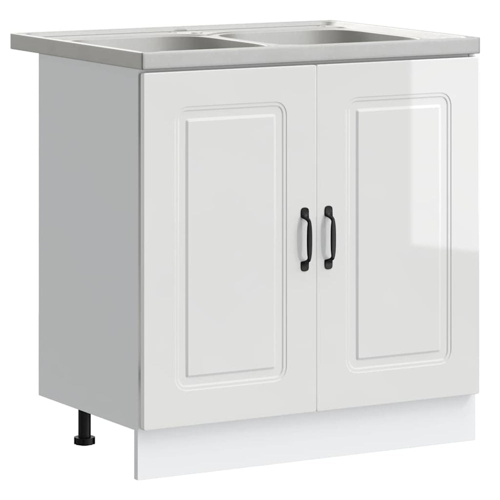 Küchenschrank Weiß Hochglanz 80cm