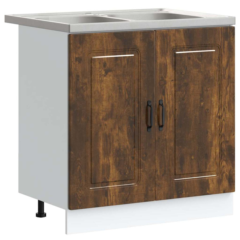 Küchenschrank Braun 2er-Set 80x46x81.5cm