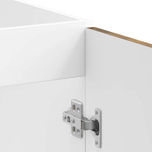 Waschbeckenunterschrank Lucca, 2-teilig, Geräucherte Eiche