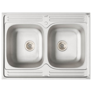 Waschbeckenunterschrank Lucca, 2-teilig, Geräucherte Eiche
