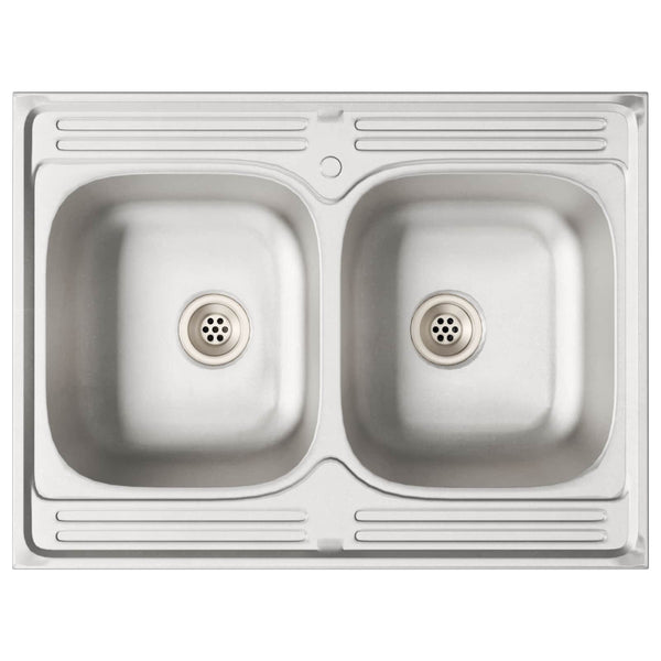 Waschbeckenunterschrank Lucca, 2-teilig, Geräucherte Eiche