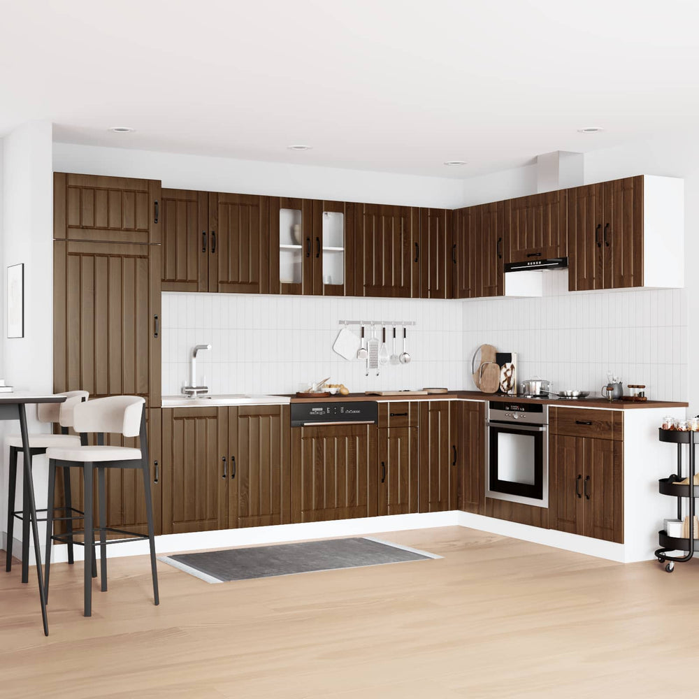 Waschbeckenunterschrank Lucca, 2-teilig, Eichenoptik