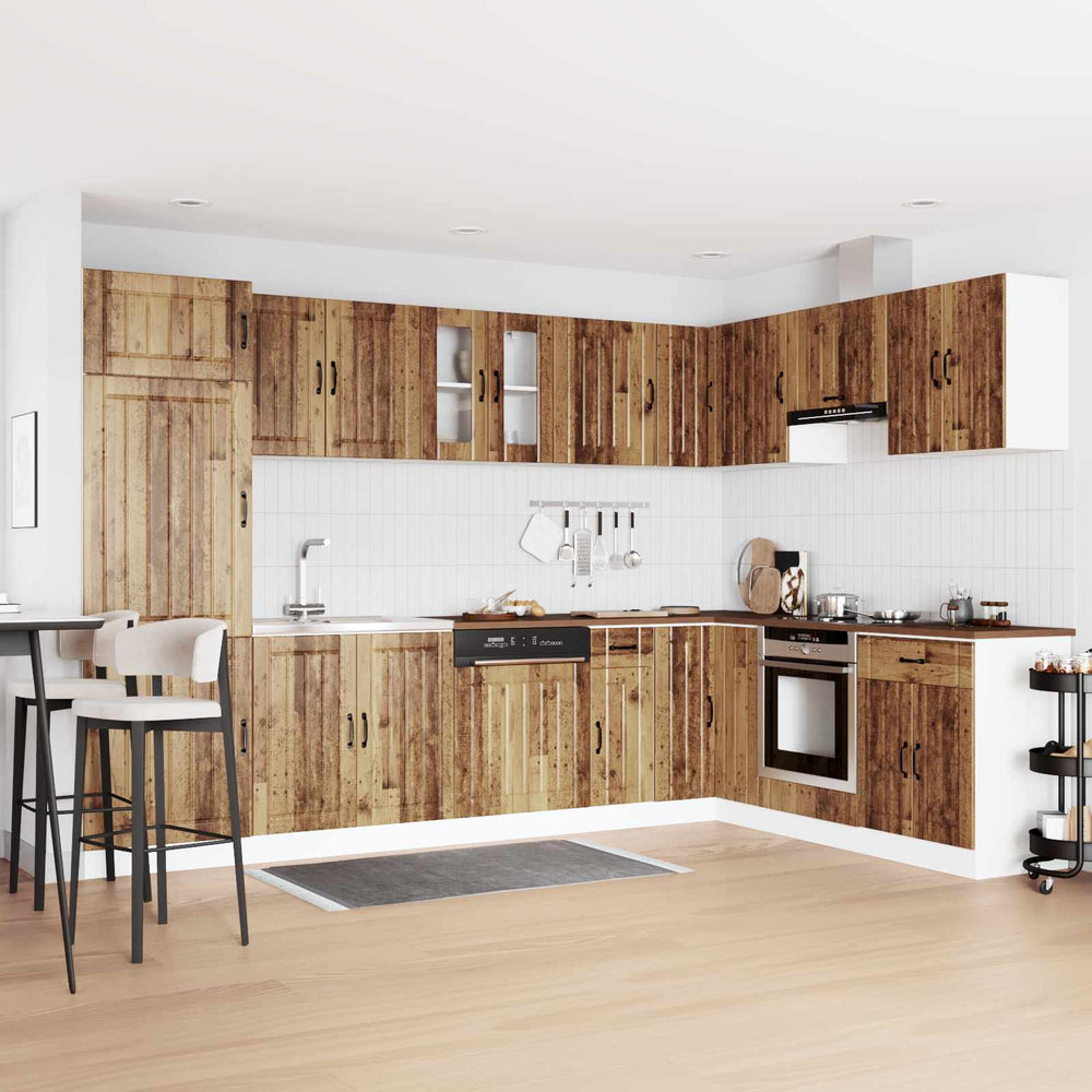 Waschbeckenunterschrank Lucca Altholz 2er-Set