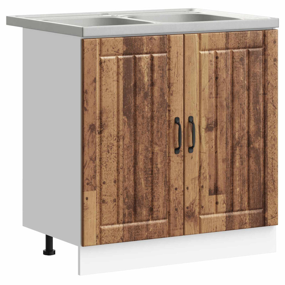 Waschbeckenunterschrank Lucca Altholz 2er-Set