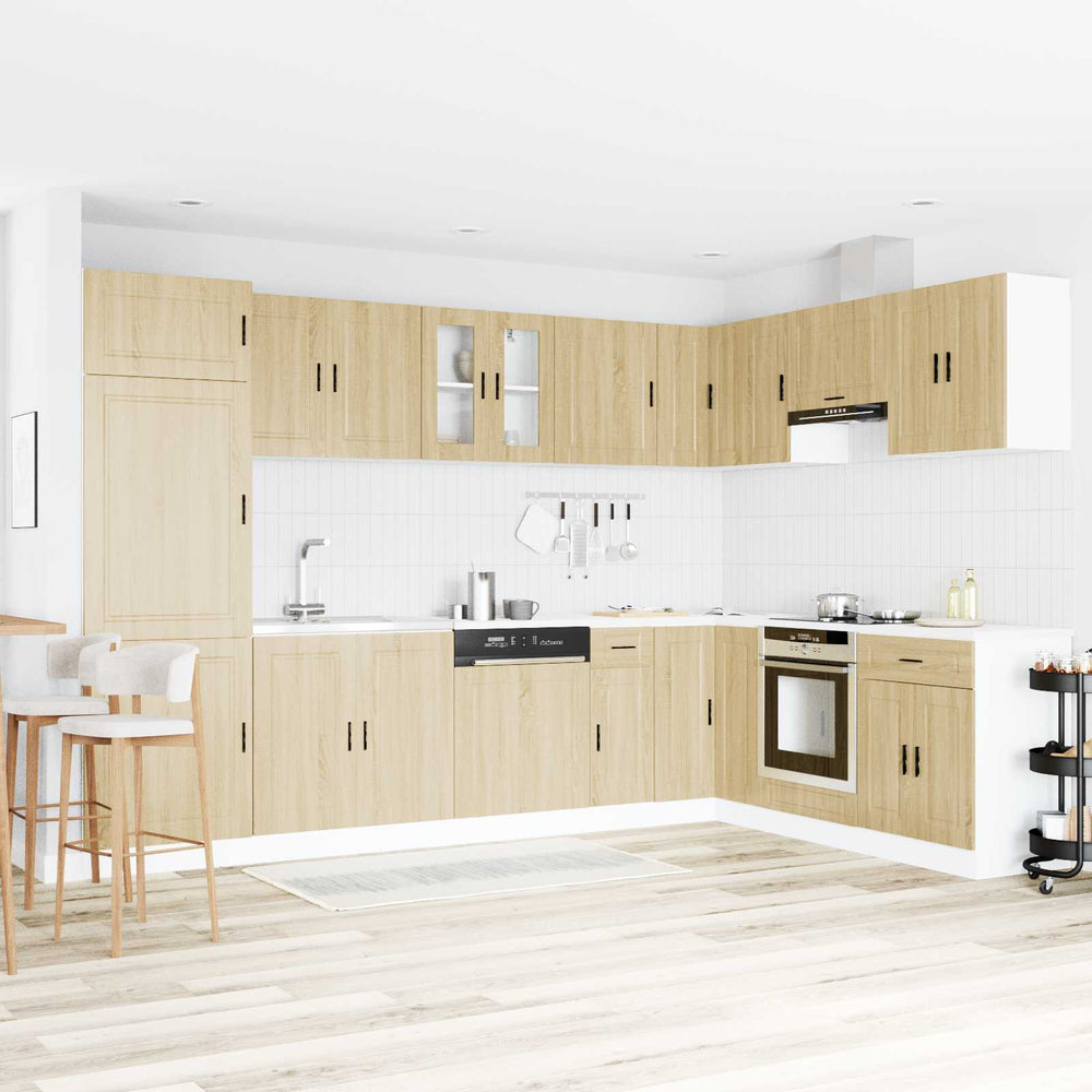 Waschbeckenunterschrank Porto Braun 2er-Set