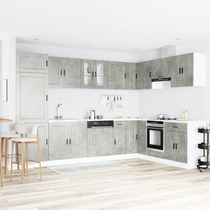Waschbeckenunterschrank Grau 2er-Set