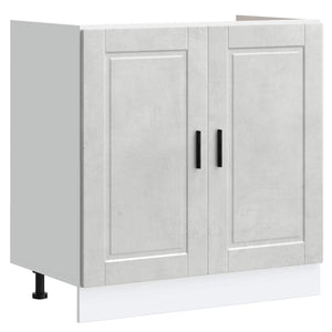 Waschbeckenunterschrank Grau 2er-Set