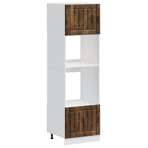 vidaXL Base Cabinet for Cooktop 2 pcs. Lucca Smoked Oak Engineered Wood