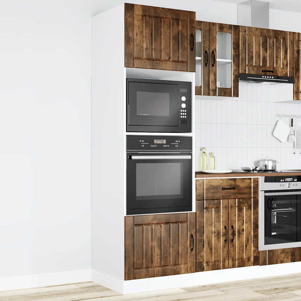 vidaXL Base Cabinet for Cooktop 2 pcs. Lucca Smoked Oak Engineered Wood