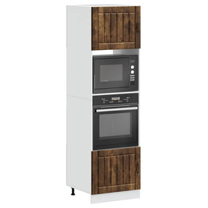 vidaXL Base Cabinet for Cooktop 2 pcs. Lucca Smoked Oak Engineered Wood