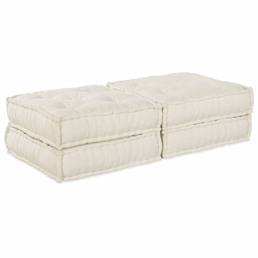 Modulare Sofagarnitur Creme Stoff 2-teilig