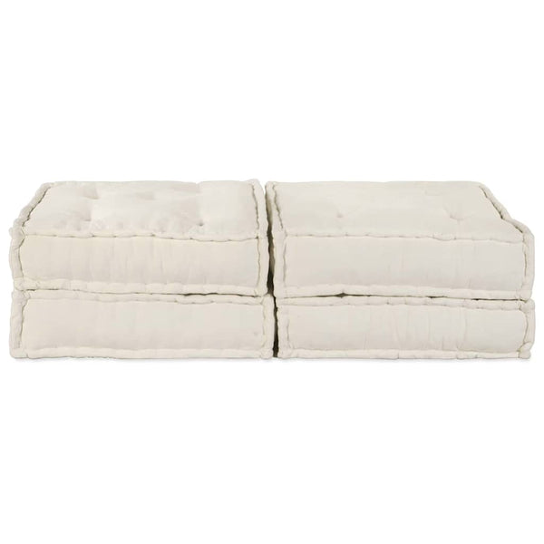 Modulare Sofagarnitur Creme Stoff 2-teilig