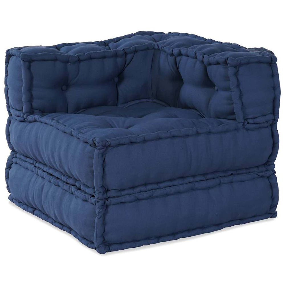 Modulare Sofagarnitur Indigo Stoff 2-teilig